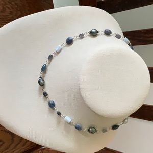 Silpada Sterling Silver and Blue Bead Necklace